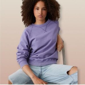 American Eagle This Feels Seriously Lived In Lavender Crew Neck | Size Medium